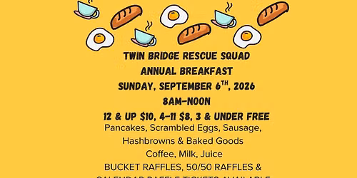 Twin Bridge Rescue Squad Annual Breakfast
