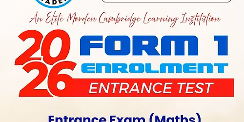 Form 1 Entrance Test 2026