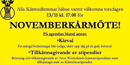 Novemberk\u00e5rm\u00f6te