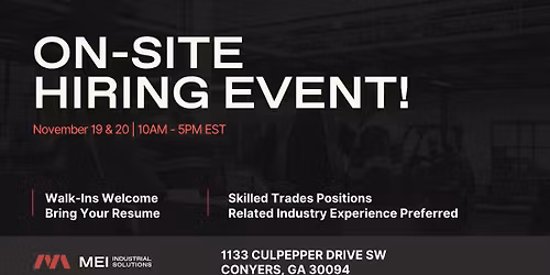 On-site Hiring Event at Atlanta Regional Office