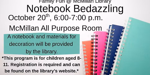 McMillan Library- Notebook Bedazzling