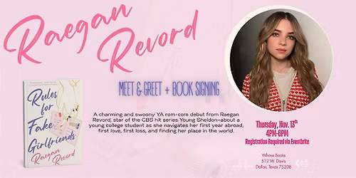 Raegan Revord, Meet & Greet + Book Signing