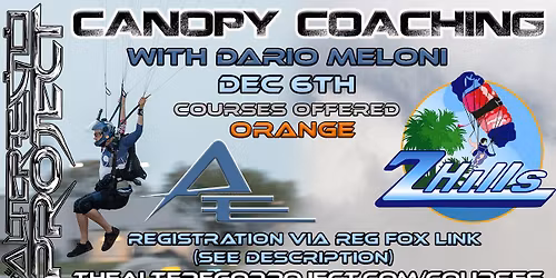 Skydive City (ZHills) - Canopy Coaching