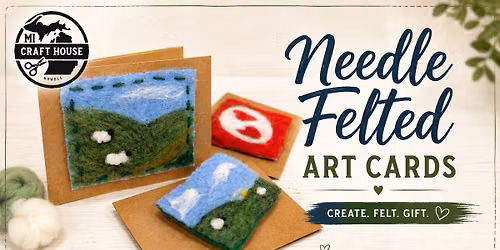 Needle Felted Art Cards Evening