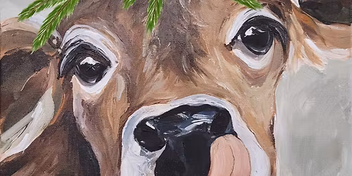 Christmas Cow Paint & Sip