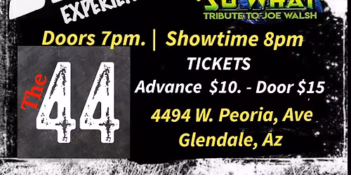 The Bad Co Experience & So What - Tribute to Joe Walsh