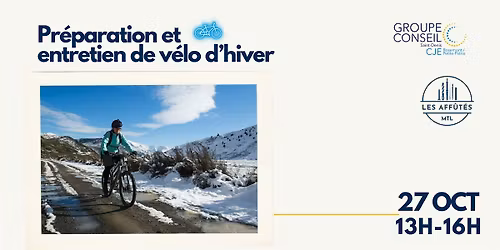 Pr\u00e9paration et entretien de v\u00e9lo d'hiver