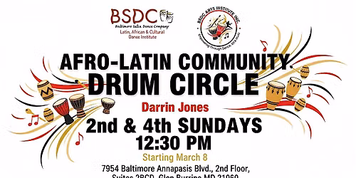 Afro-Latin Community Drum Circle - 2nd & 4th Sundays
