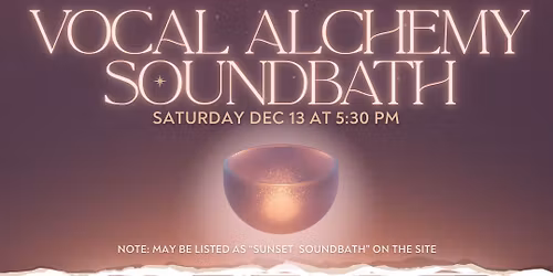 Vocal Alchemy Salt Room Soundbath