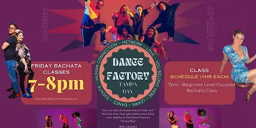 Friday Bachata Classes at The Dance Factory Tampa Bay!
