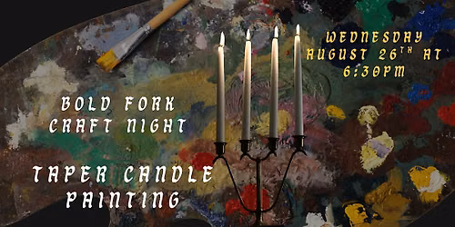 Taper Candle Painting with Bold Fork Books!