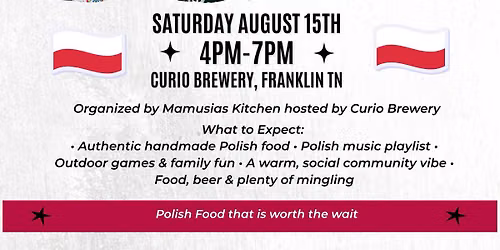Polish Community Gathering w\/ Authentic Polish Food @ Curio Brewery (All are welcome!)