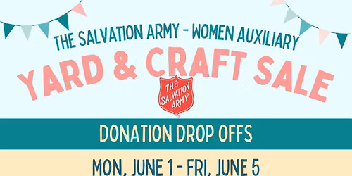 Salvation Army Auxiliary Craft and Yard Sale