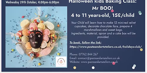 Halloween Kids Baking Class: Mr BOO!