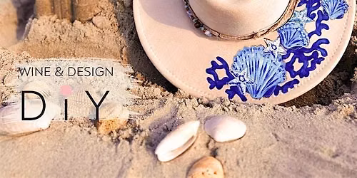 Coastal Charm Hat- Painted And Woodbunred Worksop