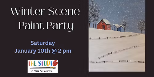Winter Scene Paint Party