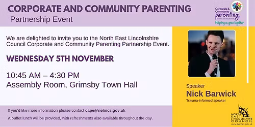Help us raise awareness of Corporate and Community Parenting \u2013 Come join us