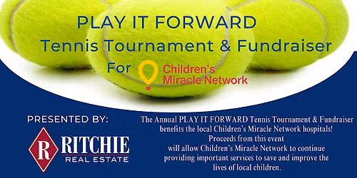 Play It Forward Tennis Tournament & Fundraiser