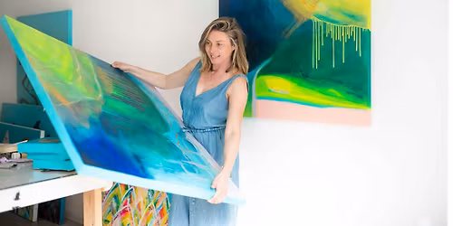 Paint your own Large Abstract Painting workshop in Brighton