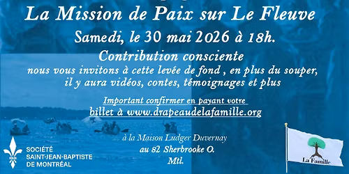 Soir\u00e9e-spaghetti de La Mission de Paix sur le Fleuve 2026