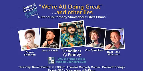 "We're All Doing Great" And Other Lies - A Comedy Show about Life's Chaos - Loonees Comedy Corner