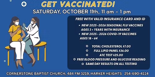 GET VACCINATED! (Open to the Public)