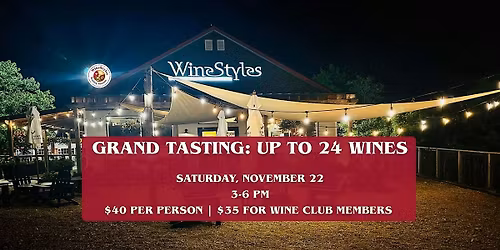Fall Grand Wine Tasting: Up to 24 Wines