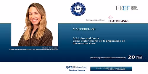 MasterClass "M&A do's and dont's. C\u00f3mo evitar errores