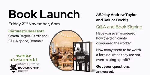 Book launch: \u201eAll in\u201d, by Andrew Taylor and Raluca Bochi\u0219