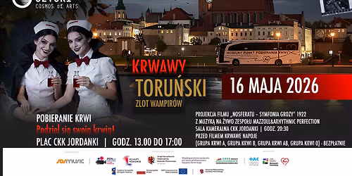KRWAWY TORU\u0143SKI ZLOT WAMPIR\u00d3W - NOSFERATU SYMFONIA GROZY (1922)  z muzyk\u0105 na \u017cywo  