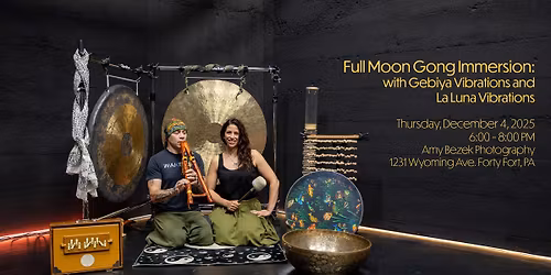 Full Moon Gong Sound Bath with Gebiya Vibrations and La Luna Vibrations at Amy Bezek Photography 