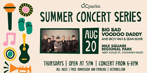 Big Bad Voodoo Daddy 2026: OC Parks Summer Concert Series