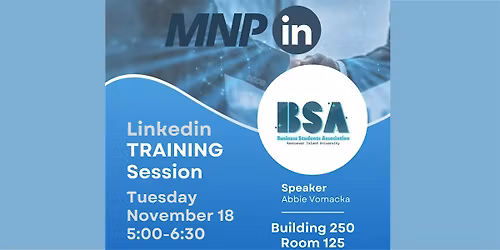 Linked-in Training Session with MNP Accounting & Consulting Nanaimo