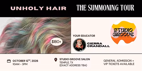 THE SUMMONING TOUR -- Studio Groove Salon, Temple TX
