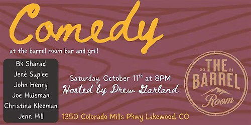 Comedy Night at the Barrel Room Sports Bar and Grill
