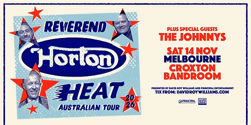 REVEREND HORTON HEAT | Croxton Bandroom, Melbourne | Sat 14 Nov
