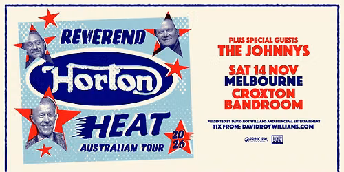 REVEREND HORTON HEAT | Croxton Bandroom, Melbourne | Sat 14 Nov