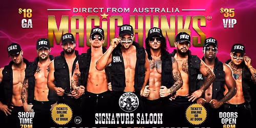 Aug 30th: Stroudsburg, PA - MAGIC HUNKS\u00ae AUSTRALIAN TAKEOVER at Signature