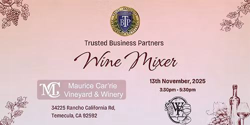 TBP Fall Wine Mixer at Maurice Car\u2019rie Winery