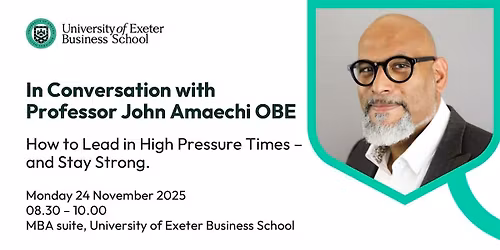 In Conversation with Professor John Amaechi OBE