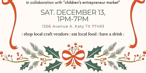 Covered pop up at the Holiday Cheer Market