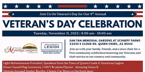 9th Annual Veteran's Day Celebration