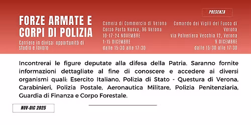 Master di Orientamento FORZE ARMATE E CORPI DI POLIZIA 2025