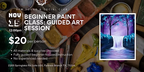 Beginner Paint Class: Guided Art Session