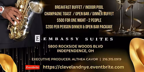 Count Down to NEW YEARS EVE 2026 with The Cavors at Embassy Suites Hotel