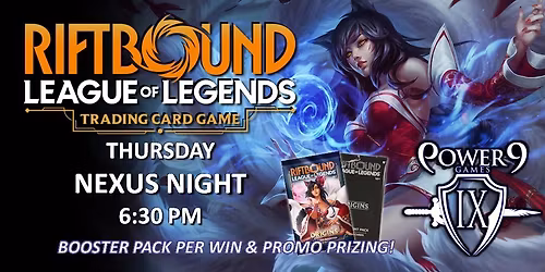 Riftbound TCG: Thursday Nexus Night!