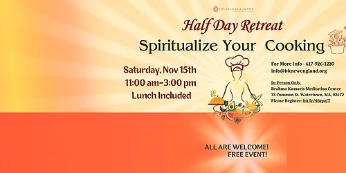 Half Day Retreat - Spiritualize Your Cooking