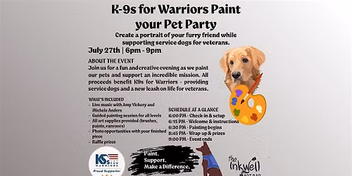 K-9s For Warriors Paint Your Pet Party