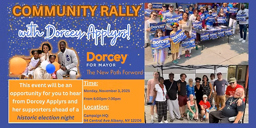 Community Rally with Dorcey Applyrs