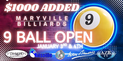 Bi Annual Maryville Billiards 9 Ball Open